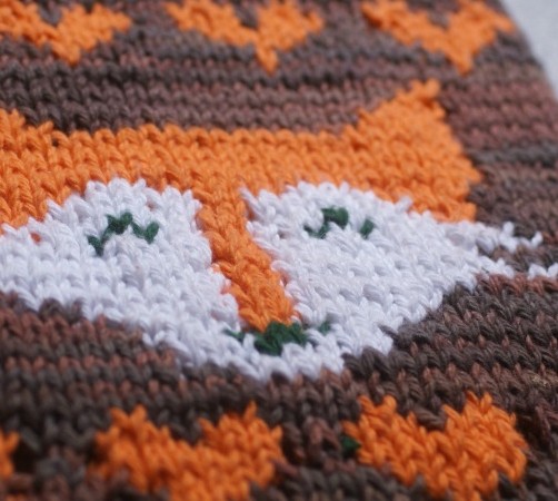 Foxy Tea Towel Knitting Pattern