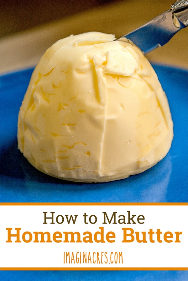 Homemade butter is easier to make than you may think. See how easy it is to make your own fresh butter and buttermilk from a container of cream.